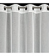 Бяло перде с ресни на халки 140x250 см-3 снимка