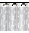 Бяло перде с геометрична апликация на халки 140x250-3 снимка