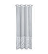 Бяло перде с цветна апликация 140x250 см-3 снимка