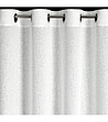 Бяло перде от мрежа с блестяща нишка на халки 140x250 см-3 снимка