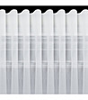 Бяло перде с волани и кристалчета 140x270 см-4 снимка