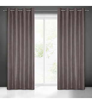 Графитено перде с халки 140x250 см снимка