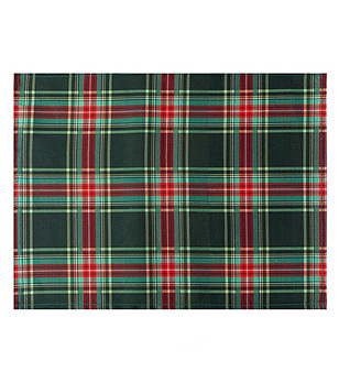Комплект 4 зелени подложки Шотландско каре 30x40 см снимка