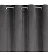 Графитено велурено перде с кристали на халки 140x250 см-3 снимка
