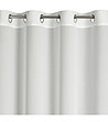 Бяло шифонено перде с деликатни райета на халки 135x250 см-3 снимка