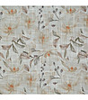 Бежово перде с флорален десен на халки 140x250 см-4 снимка