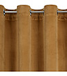 Медено кадифено перде с халки 140x250 см-4 снимка