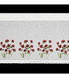 Бяло перде с цветя и дантела 60x150 см-1 снимка