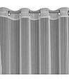 Сребристо перде на райета с халки 140x250 см-4 снимка