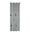 Сребриста завеса с динозаври 140x250 см за детска стая-3 снимка