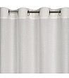 Бяла завеса с халки 140x250 см-4 снимка