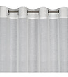 Бяла перде с платнен ефект на халки 140x250 см-4 снимка