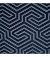 Тъмносиньо кадифено перде с геометричен десен 140x250 см-4 снимка