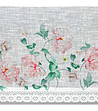 Бяло перде с цветя 150x30 см-3 снимка