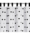 Бяло перде на черни точки 140x270 см-3 снимка