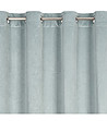 Синя кадифена завеса с релефен десен 140x250 см-4 снимка
