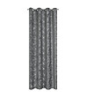 Сиво кадифено перде с релефни листа 140x250 см-3 снимка
