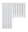 Комплект бели воални пердета 400x145 и 200x245 см-2 снимка