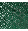 Зелено кадифено перде със сребрист геометричен десен 140x250-4 снимка