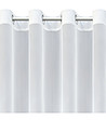 Бяло перде с пайети на халки 140x250 см-3 снимка