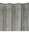 Сива велвет завеса на халки 140x250 см-4 снимка