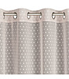 Розово перде на точки с халки 140x250 см-4 снимка