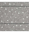 Бяло перде с принт на звездички и ажурни ивици 140x250-4 снимка
