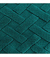 Тъмнозелено одеяло с релефен десен 150x200-4 снимка