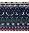 Спален комплект 140x200 в тъмносиньо и бордо с елени-4 снимка