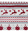 Бяло-червено одеяло със скандинавски мотив 150x200-4 снимка
