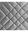 Сиво велурено покривало с геометрични шевове 170x210-2 снимка