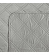 Сиво велурено покривало 200x220 с геометрично капитониране-4 снимка
