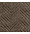 Тъмнобежово покривало с ленена структура 200x220-3 снимка