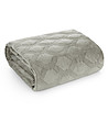 Сива велурена кувертюра с геометричен релеф 200x220-2 снимка