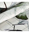 Бяло-зелено велурено покривало за легло с листа 220x240-4 снимка
