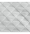 Сребърно-сиво капитонирано покривало с волан 200x220-3 снимка