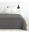 Двулицево черно-бяло одеяло букле 150x200-1 снимка