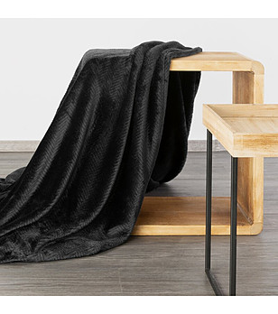 Черно одеяло с 3D ефект 150x200 снимка