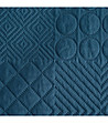 Тъмносиня кувертюра с релефен пачуърк ефект 170x210-4 снимка