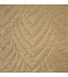 Бежово велурено покривало за легло 220x240-4 снимка