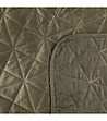 Кафява велурена кувертюра с прошивка 200x220-4 снимка