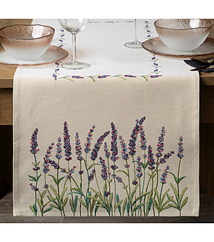 Тишлайфер в натурален цвят с лавандула 40x100 см снимка