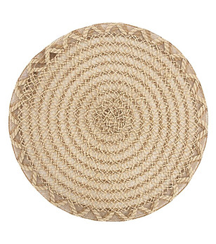 Комплект 6 кръгли натурални подложки за хранене от юта 38 см снимка