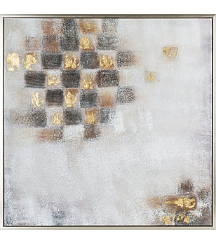 Бяла абстрактна картина 80x80 снимка