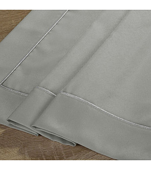 Комплект 4 сиви подложки за маса със сребрист канто 30x40 см снимка