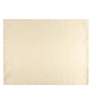 Комплект 4 кремави декоративни подложки със златисто 30x40 см снимка