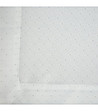 Бяла покривка със сребристи точки 140x240 см-3 снимка