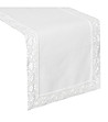 Бял тишлайфер с дантела Susan 40x140 см-1 снимка