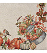 Гобленов тишлайфер екрю с тикви 40x100 см-3 снимка
