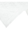Бяла ажурна плетена квадратна покривка 85x85 см-2 снимка